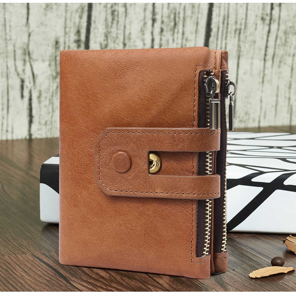 Brand high Leather Men's Card Wallet Cowhide Leather Men Wallet Short Coin Purse little Vintage Wallets Brand High Quality Designer purse
