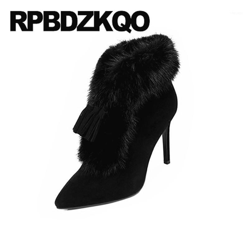 Plus Size Fluffy 12 44 Short Stiletto Booties Fringe Ladies High Heel Big Boots Black Pointed Toe Shoes Women 10 431, Black 7cm
Plus Size Fluffy 12 44 Short Stiletto Booties Fringe Ladies High Heel Big Boots Black Pointed Toe Shoes Women 10 431, Black 7cm