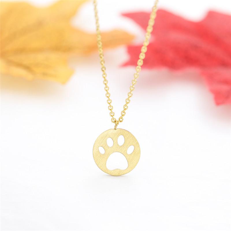 Cute Rose Gold Dog Necklace For Women Wedding Jewelry Stainless Steel Animal Footprint Best Friendship Gift
Cute Rose Gold Dog Necklace For Women Wedding Jewelry Stainless Steel Animal Footprint Best Friendship Gift