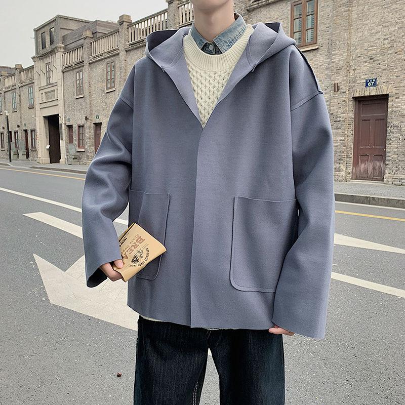 Autumn Hooded Woolen Coat Men's Fashion Casual Blue Short Woolen Coat Men Streetwear Loose Korean Style Jacket Mens -2XL
Autumn Hooded Woolen Coat Men's Fashion Casual Blue Short Woolen Coat Men Streetwear Loose Korean Style Jacket Mens -2XL