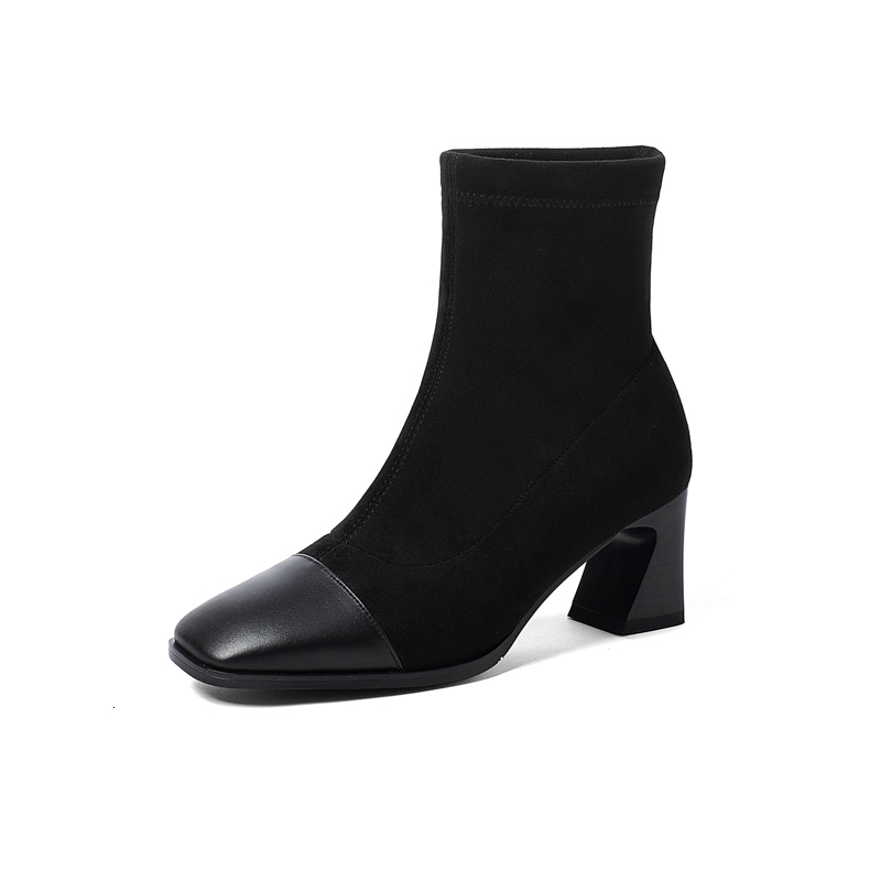 2021 New Genuine Leather Concise Short High Heels Ankle Boots Women Patchwork Autumn Winter Square Toe Basic Office Shoes Woman U1hg, Black
2021 New Genuine Leather Concise Short High Heels Ankle Boots Women Patchwork Autumn Winter Square Toe Basic Office Shoes Woman U1hg, Black