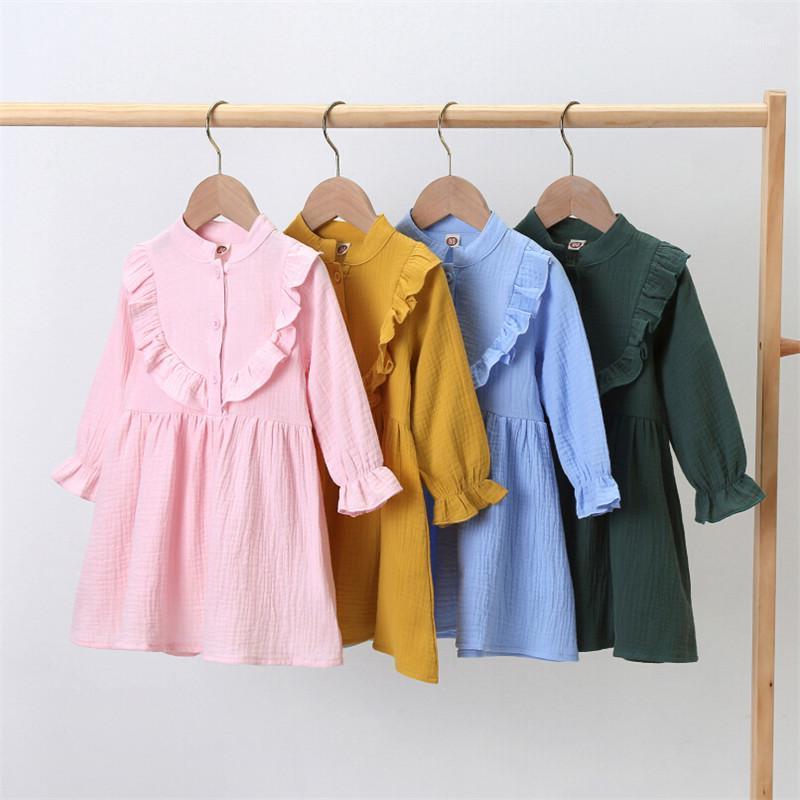 Toddler Kids Baby Girls Ruffle Dress Stand Collar Long Sleeve Solid A Line Dress Outfits 1-6Y1, Green
Toddler Kids Baby Girls Ruffle Dress Stand Collar Long Sleeve Solid A Line Dress Outfits 1-6Y1, Green