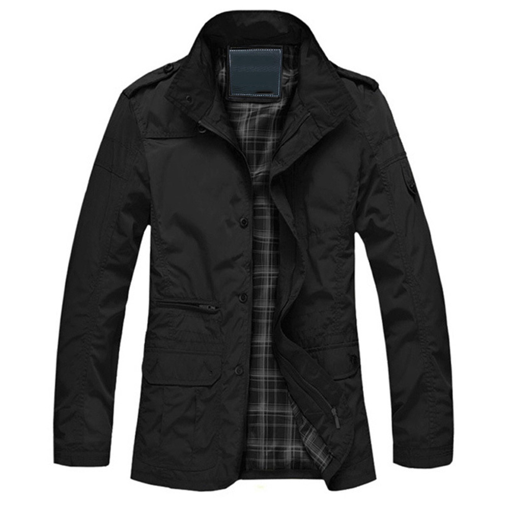 M5XL Men Long Trench Coat For Spring Autumn Thin Windbreaker Parka Summer Thin Varsity Khaki Outerwear Male Jacket Casual Baggy 201116