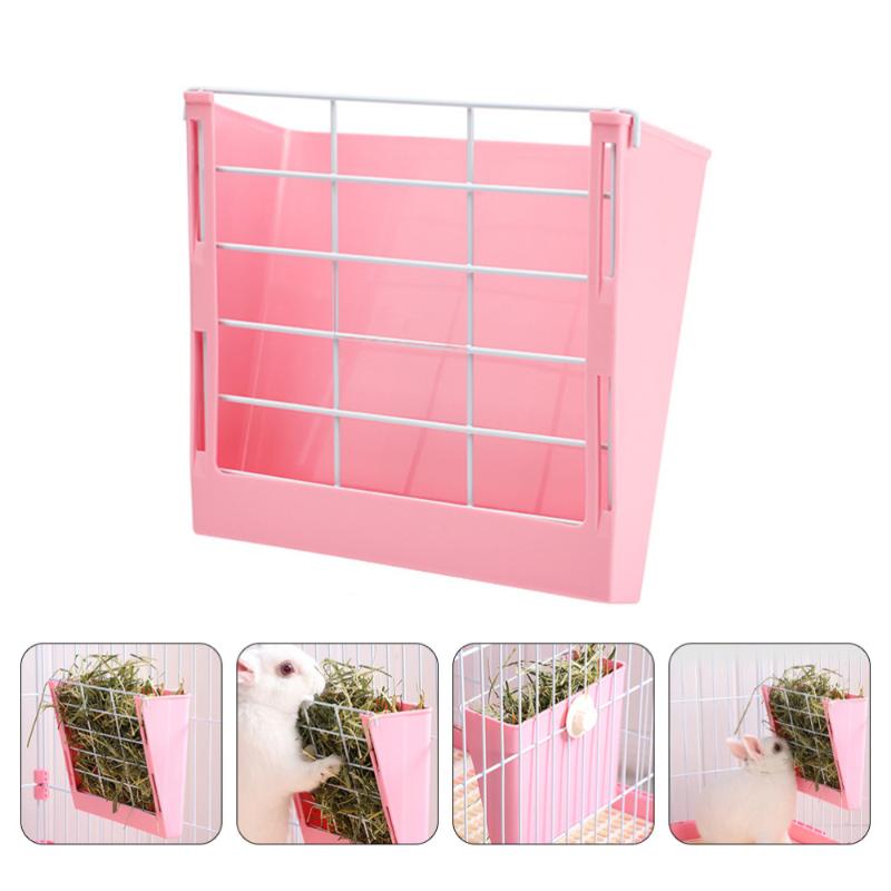 1Pc Grass Rack Feeding Rack Storage Pet Feeder (Pink