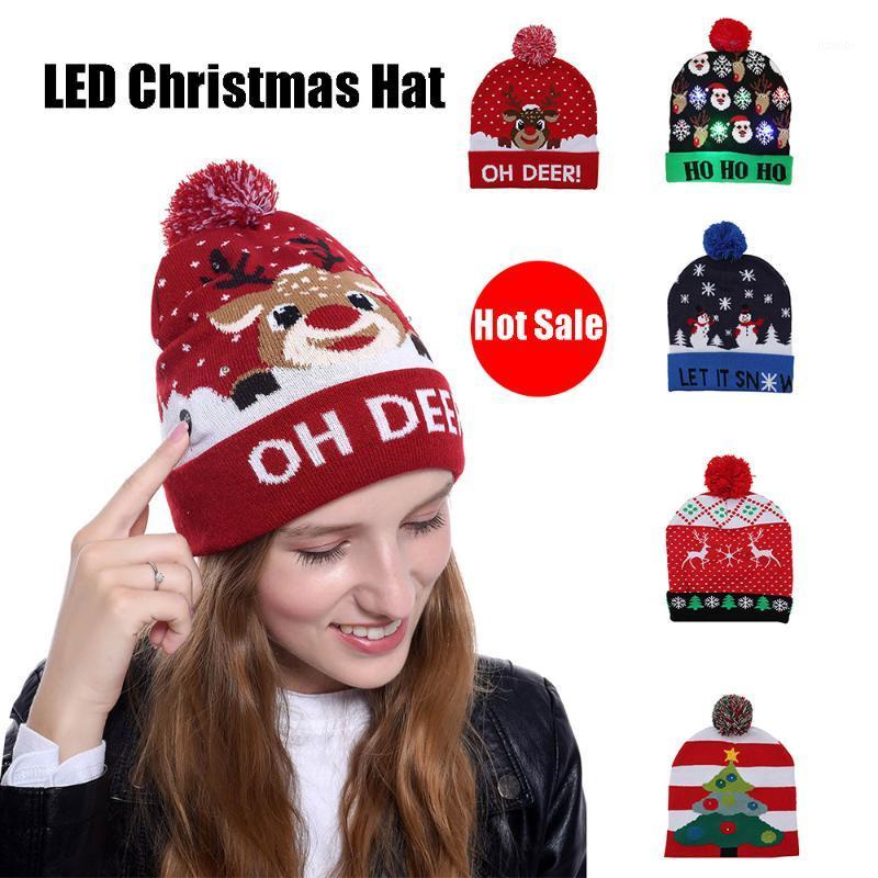 HOT! Fashion Xmas Hats Soft Knitted Hat With LED Light Santa Snowman Reindeer Christmas Hat Adult Kids Party Cap Christmas Decor1
HOT! Fashion Xmas Hats Soft Knitted Hat With LED Light Santa Snowman Reindeer Christmas Hat Adult Kids Party Cap Christmas Decor1