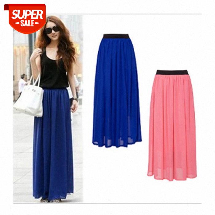 Hot Sale 2018 Summer Fashion Bohemian Double Layer Chiffon Pleated Elastic Waist long Maxi Skirt Drop Shipping #KV2c, White;black
Hot Sale 2018 Summer Fashion Bohemian Double Layer Chiffon Pleated Elastic Waist long Maxi Skirt Drop Shipping #KV2c, White;black