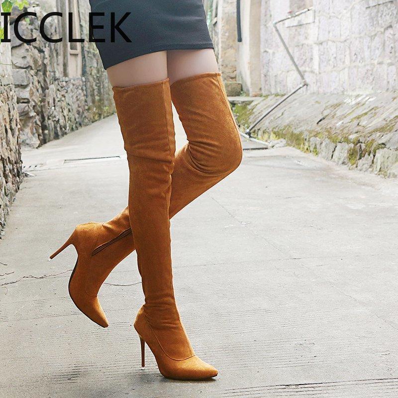 Big Size Brand High Quality Women Boots Winter Boots High Heeled Stretch Long Over The Knee Boot Black Party Shoes
Big Size Brand High Quality Women Boots Winter Boots High Heeled Stretch Long Over The Knee Boot Black Party Shoes
