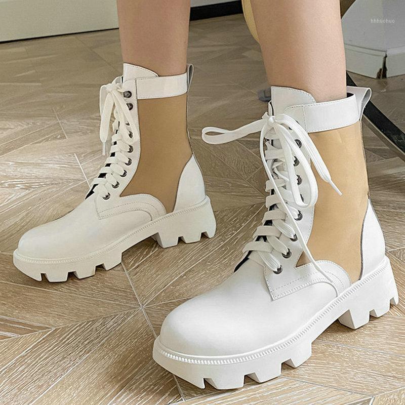 Women Genuine Leather Chunky Tick Heels Ankle Boots Round Toe Lace-up Fall Winter Fashion Cross-Tied Daily Black White Booties1
Women Genuine Leather Chunky Tick Heels Ankle Boots Round Toe Lace-up Fall Winter Fashion Cross-Tied Daily Black White Booties1
