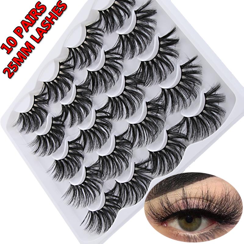10 Pairs 25mm 4D Mink False Eyelashes Natural Wispies Fluffy Eyelashes Extension Full Volume Fake Lashes Handmade Cruelty-free
10 Pairs 25mm 4D Mink False Eyelashes Natural Wispies Fluffy Eyelashes Extension Full Volume Fake Lashes Handmade Cruelty-free