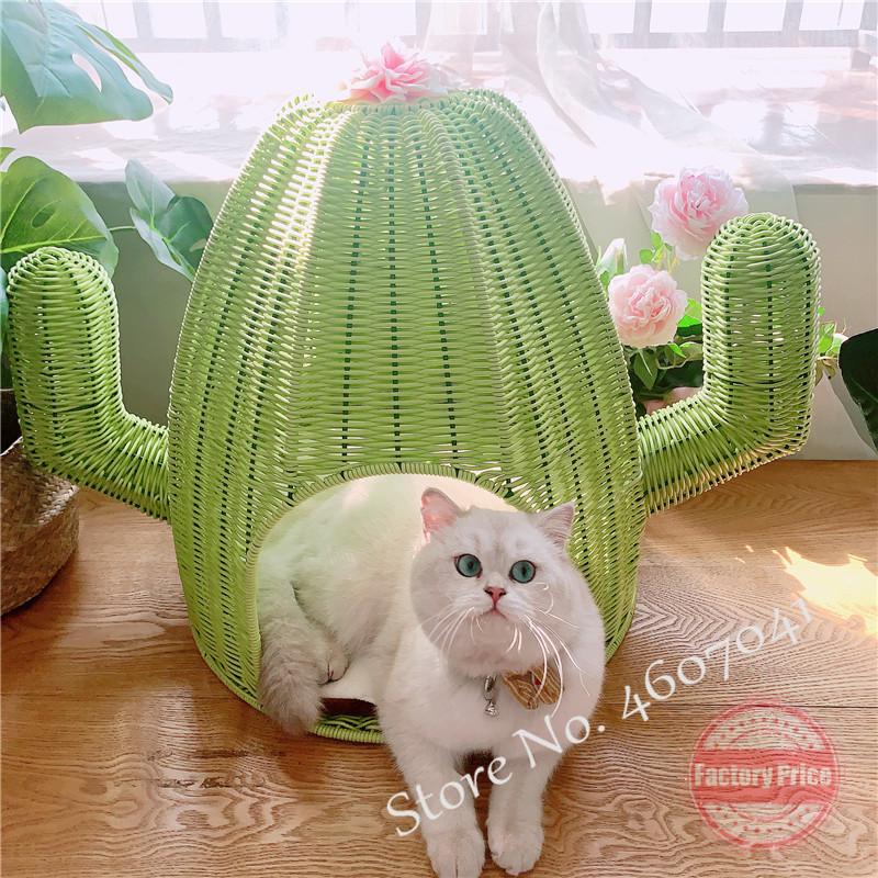 Creative Cactus Shape Rattan Cat Nest Pet House Bed Cats Basket waterproof Cat Cage Products for Cats Pet Supplies 45x68cm
Creative Cactus Shape Rattan Cat Nest Pet House Bed Cats Basket waterproof Cat Cage Products for Cats Pet Supplies 45x68cm