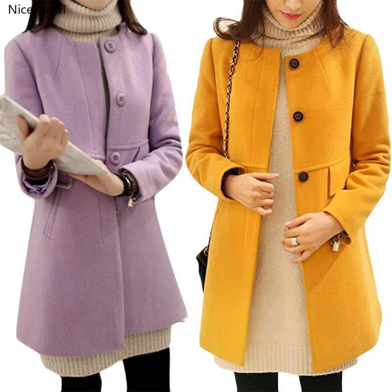 Ladies Woolen Winter Warm Coat Plus Size Solid Color Overcoat A-shaped Long Sleeve Coat Women Outwear, Yellow
Ladies Woolen Winter Warm Coat Plus Size Solid Color Overcoat A-shaped Long Sleeve Coat Women Outwear, Yellow