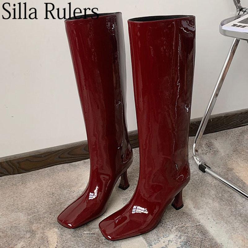 New Wide-Shaft Boots Woman Red Square Toe Knee Boots Women Cat Heels Ladies Motoycycle Knight Woman Zapatos De Mujer1
New Wide-Shaft Boots Woman Red Square Toe Knee Boots Women Cat Heels Ladies Motoycycle Knight Woman Zapatos De Mujer1