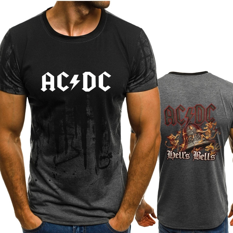 2019 new men's short sleeve T-shirt ACDC band personalized men's T-shirt, White;black
2019 new men's short sleeve T-shirt ACDC band personalized men's T-shirt, White;black
