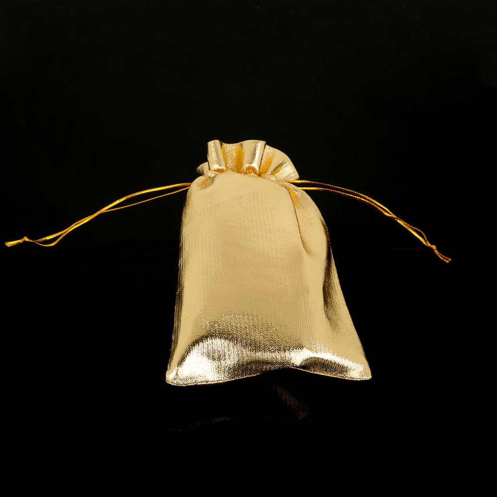 7x9 9x12 10x15cm 13x18cm Adjustable Jewelry Packing Gold Silver Color Drawstring Bag Drawable Cloth Bags Wedding Gift Bags & Pouches Wholesale Price