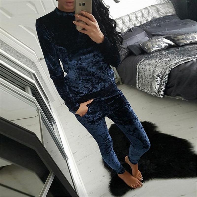2 PCS Women Autumn Winter Tracksuit Velvet Hoodies + Pants Sport Sets Female Velour Fitness Set Traning Exercise Gym, Grey blue
2 PCS Women Autumn Winter Tracksuit Velvet Hoodies + Pants Sport Sets Female Velour Fitness Set Traning Exercise Gym, Grey blue