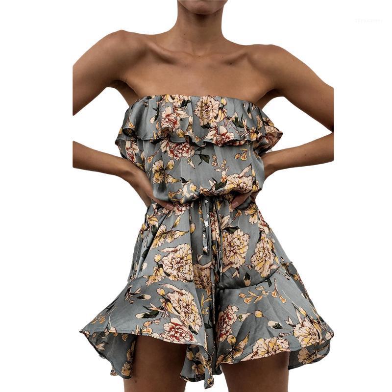 Women' Jumpsuits & Rompers Women Sexy Strapless Ruffle Bodysuits Summer Fashion Floral Playsuits Casual Lace Up Short Ladies Beach Clothes, Multi
Women' Jumpsuits & Rompers Women Sexy Strapless Ruffle Bodysuits Summer Fashion Floral Playsuits Casual Lace Up Short Ladies Beach Clothes, Multi