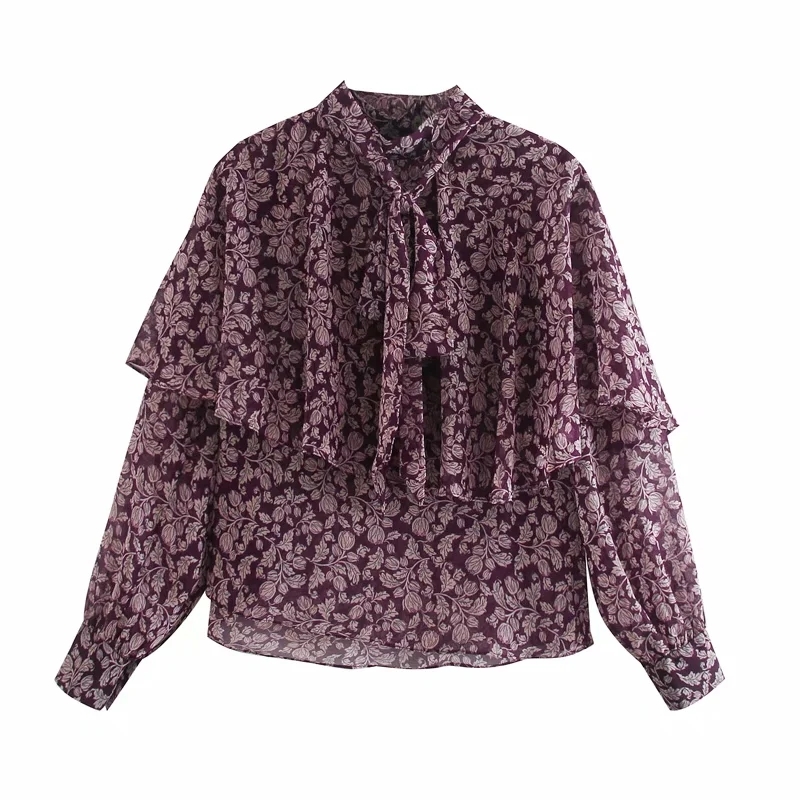 2021 New Vintage Printed Chiffon Blouse Women Woman Fashion High Neck Bow Tied Long Sleeve Layered Ruffle Casual Ladies Top Nr4u, Print
2021 New Vintage Printed Chiffon Blouse Women Woman Fashion High Neck Bow Tied Long Sleeve Layered Ruffle Casual Ladies Top Nr4u, Print