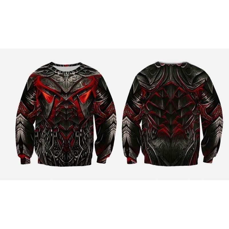 Fashion Mens hoodies 3D printed Daedric Armor Sweatshirt Couple Hoodie Harajuku Autumn Streetwear Unisex Casual Tracksuits 201020
