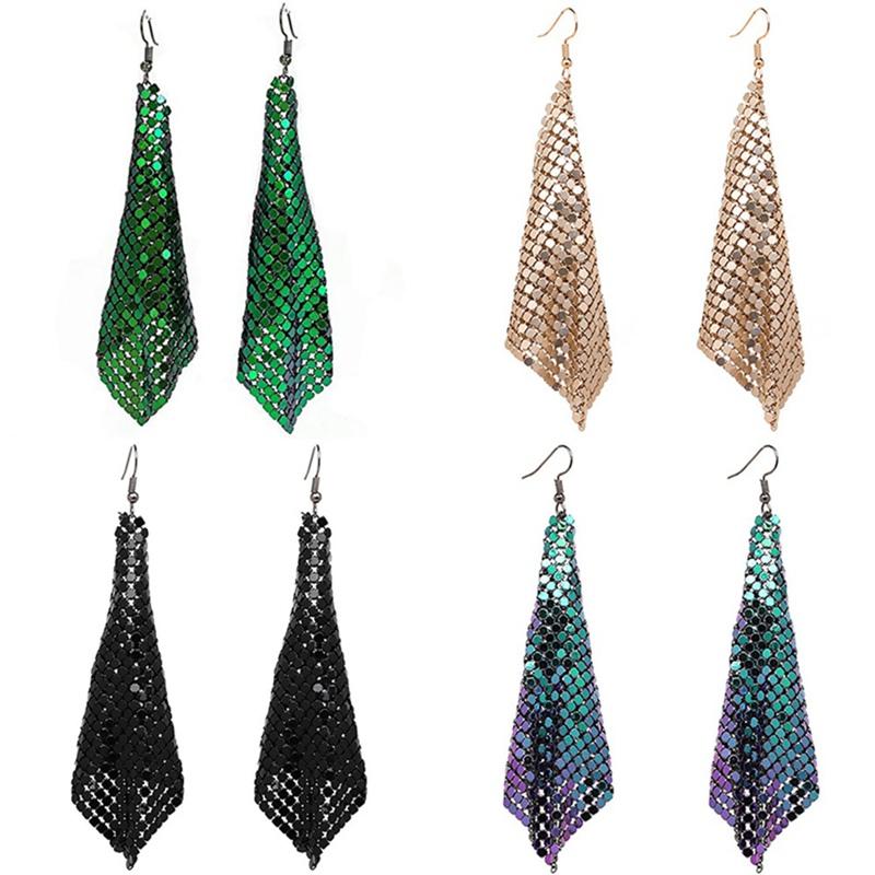 New Sexy Metal Mesh Pendant Earrings Shiny Sequin Geometric Long Tassel Dangle Earrings Women Ladies Exaggerated Gift
New Sexy Metal Mesh Pendant Earrings Shiny Sequin Geometric Long Tassel Dangle Earrings Women Ladies Exaggerated Gift