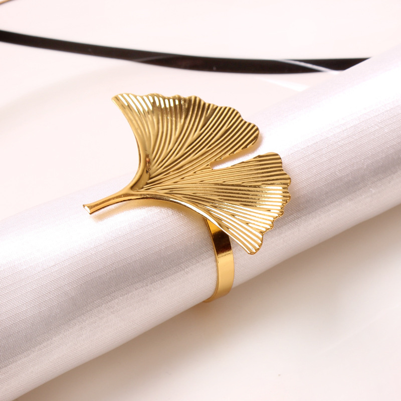 Emerald Green Napkin Ring Leaf Napkin Holder