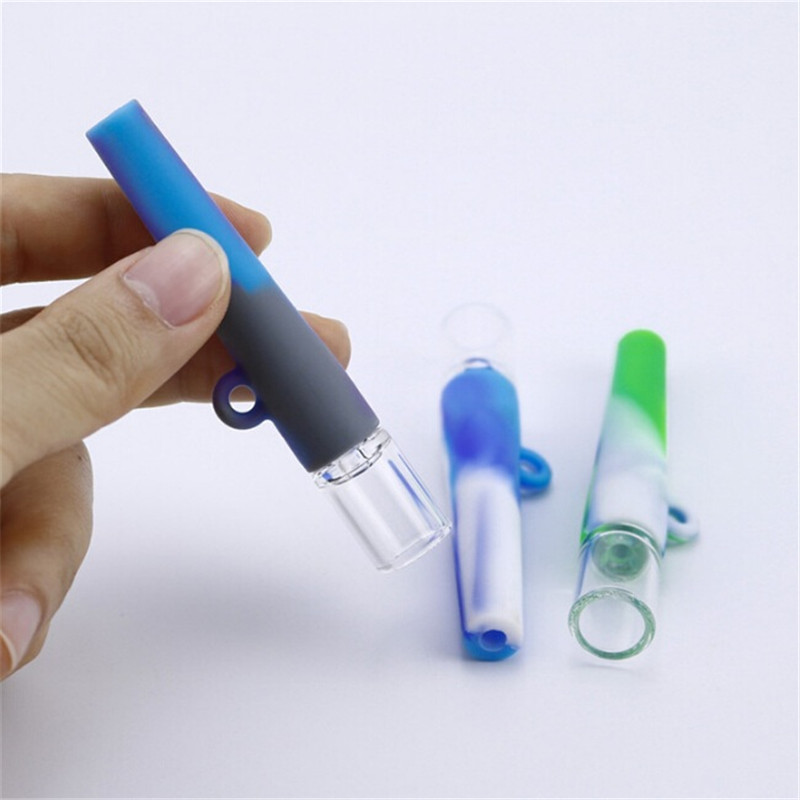 One Hitter Tobacco Mini Pipe portable glass water bongs dab rig silicone smoking pipes glass bong smoking accessories 420 Handle Pipes
One Hitter Tobacco Mini Pipe portable glass water bongs dab rig silicone smoking pipes glass bong smoking accessories 420 Handle Pipes