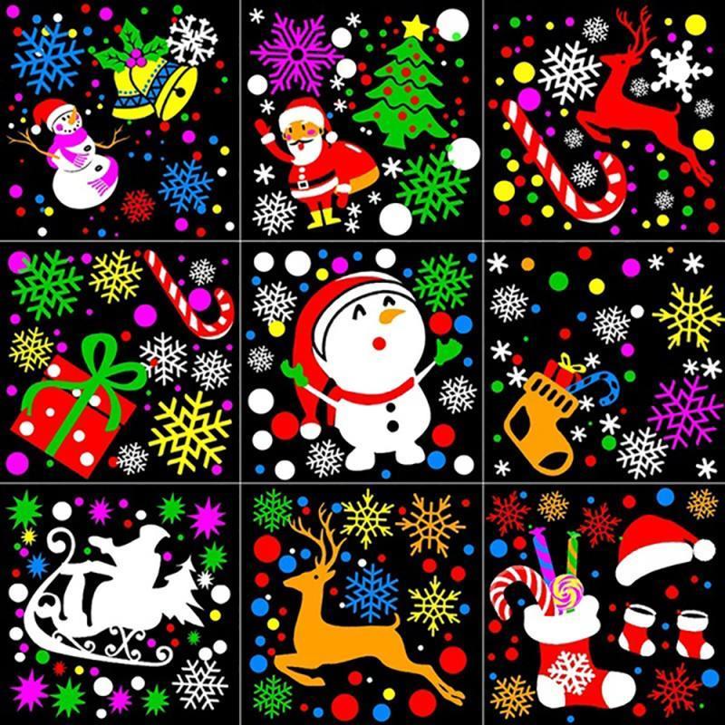 Christmas Decor LED Projector Light 12/20 Patterns Disco Stage Light Laser Snowflake Santa Claus Projection Outdoor Waterproof Y201020