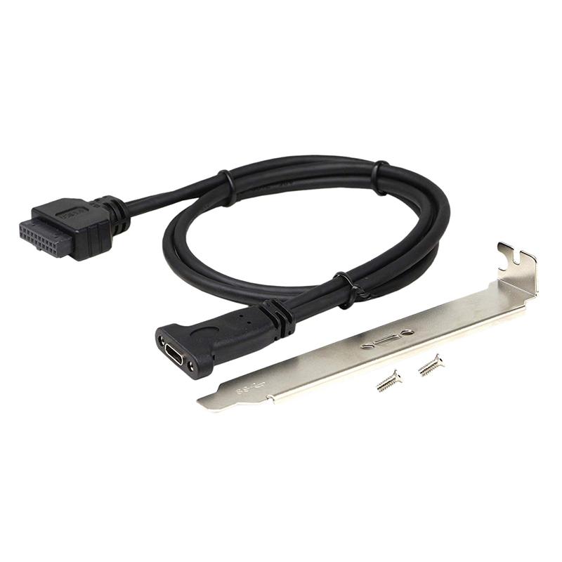 USB 3.0 20 Pin to USB C Front Panel Header Cable, 3.0 20 Pin Female to Type C Female Panel Mount Extension Cable
USB 3.0 20 Pin to USB C Front Panel Header Cable, 3.0 20 Pin Female to Type C Female Panel Mount Extension Cable