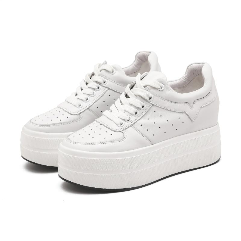 Women increased shoes super high heel shoes genuine leather sneaker for ladies small size for woman zy459, White
Women increased shoes super high heel shoes genuine leather sneaker for ladies small size for woman zy459, White