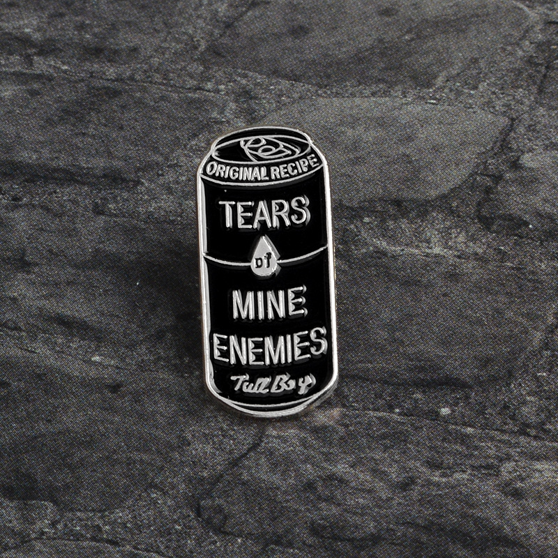Cans Black Brooch Enamel Personality Creative White Pins Decoration Special Cartoon Lapel Denim "TEARS" "MINE ENEMIES", As picture
Cans Black Brooch Enamel Personality Creative White Pins Decoration Special Cartoon Lapel Denim "TEARS" "MINE ENEMIES", As picture