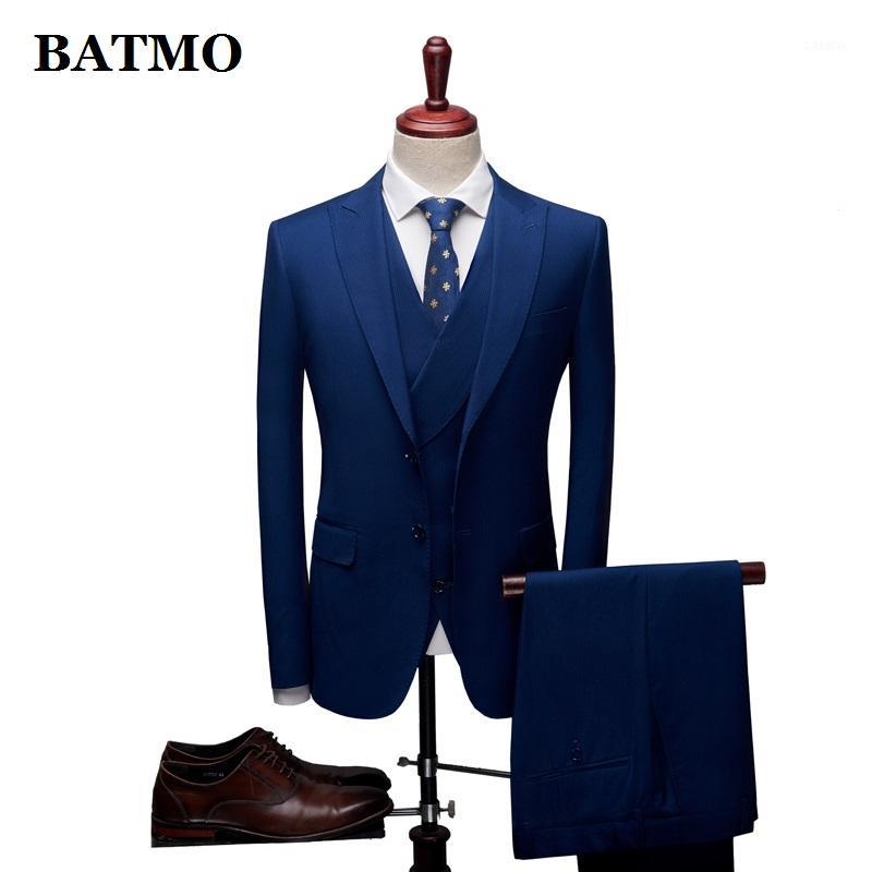 BATMO 2020 new arrival high quality casual striped suits men,men's wedding dress,plus-size -4XL,8281, Blue
BATMO 2020 new arrival high quality casual striped suits men,men's wedding dress,plus-size -4XL,8281, Blue