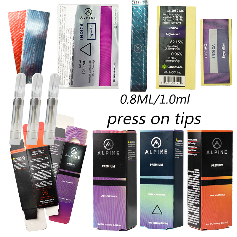 Alpine 0.8ml 1.0ml Atomizers Vape Cartridges Packaging Ceramic Empty Vapes Pens Cartridge Dab Pen Oil Wax E Cigarettes 510 Thread
Alpine 0.8ml 1.0ml Atomizers Vape Cartridges Packaging Ceramic Empty Vapes Pens Cartridge Dab Pen Oil Wax E Cigarettes 510 Thread