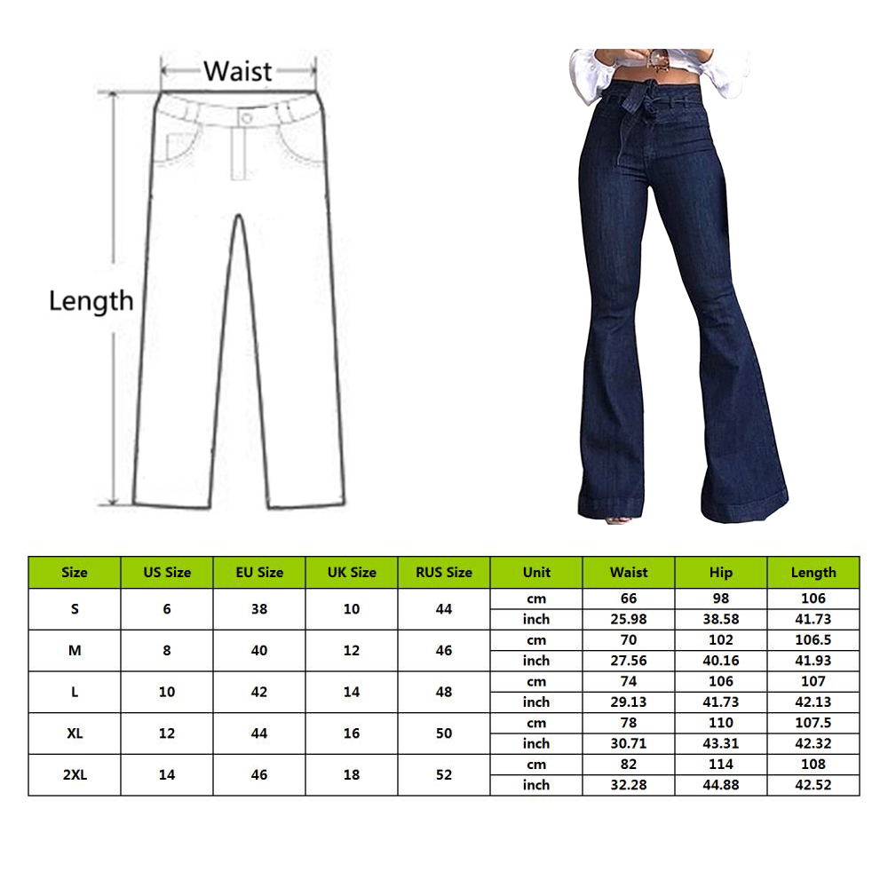 Laamei Women High Waist Bandage Wide Leg Denim Jeans New Women Spring Summer Jeans Ladies Stretch Fare Long Pants 210222