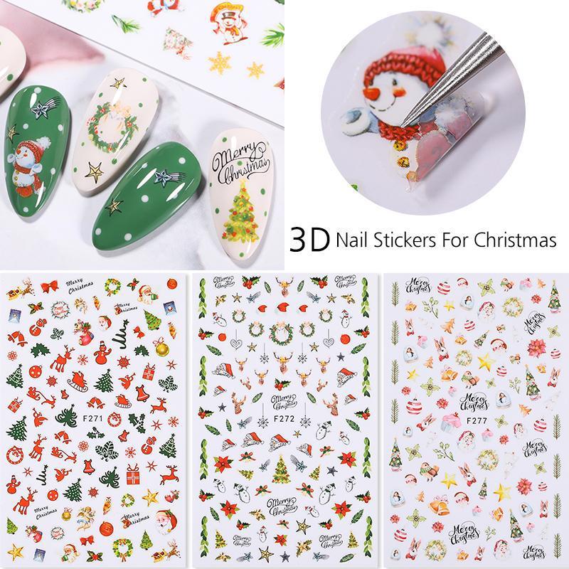 1Sheet Christmas Nail Art Stickers Decals Self-Adhesive DIY Nail Sticker Decals 3D Design Decorations for Christmas Party
1Sheet Christmas Nail Art Stickers Decals Self-Adhesive DIY Nail Sticker Decals 3D Design Decorations for Christmas Party