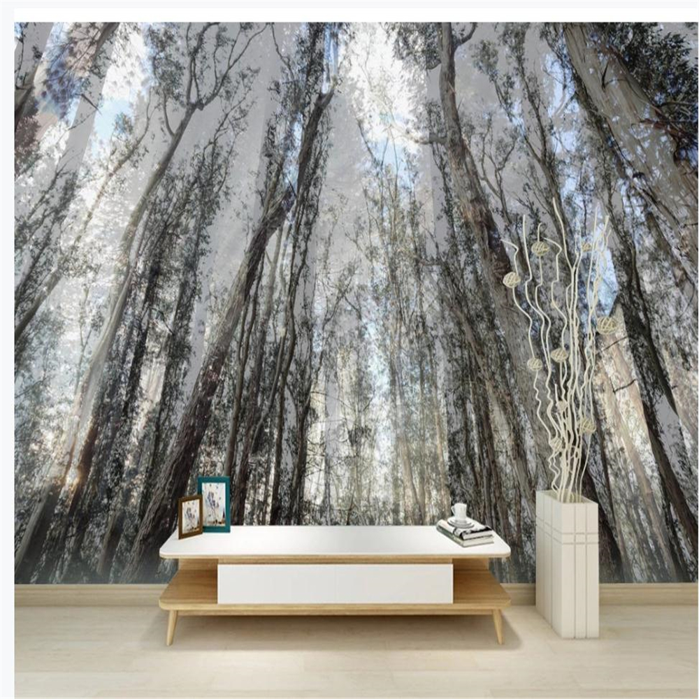 3d stereoscopic wallpaper Tree forest big tree wallpapers living room background wall decoration