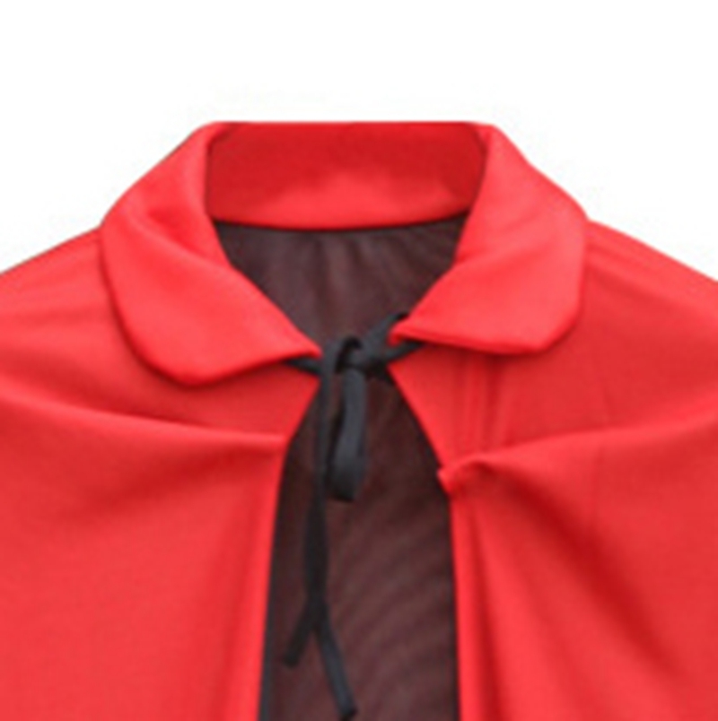1.4m Halloween Cloak Cape Witch Wizard Cloaks Capes Black Red Vampire Cloak Cape Halloween Fancy Dress Costume Party Supplies