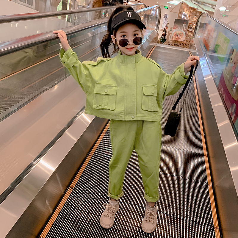 Kids Costume Teen Girls Clothing Set 2020 Autumn Casual Jackets Pants Suit School Girls Tracksuit Kids Clothes Set 10 12 YearsX1019