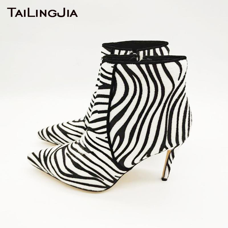 Zebra Women Stiletto Heel Short Ankle Boots Faux Horse Hair Ladies Sexy 2020 Winter Autumn Shoes BootieS Large Size Factory Boot1
Zebra Women Stiletto Heel Short Ankle Boots Faux Horse Hair Ladies Sexy 2020 Winter Autumn Shoes BootieS Large Size Factory Boot1