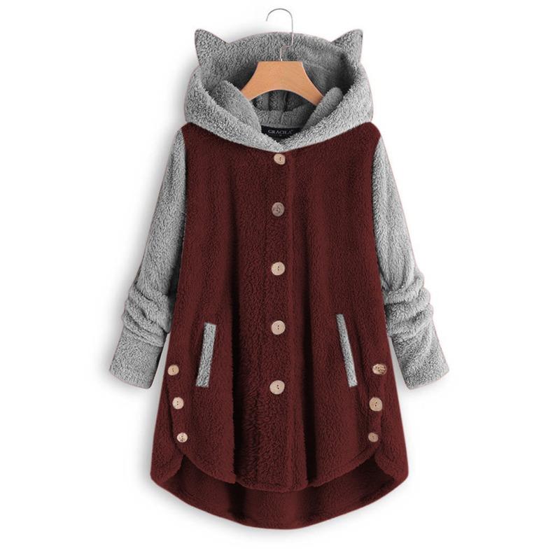 Fashion Cute Cat Women Hoodies Sweatshirts Winter Warm Hooded Tops Loose Soft Patchwork Coat Lady Pajamas Harajuku, Black
Fashion Cute Cat Women Hoodies Sweatshirts Winter Warm Hooded Tops Loose Soft Patchwork Coat Lady Pajamas Harajuku, Black
