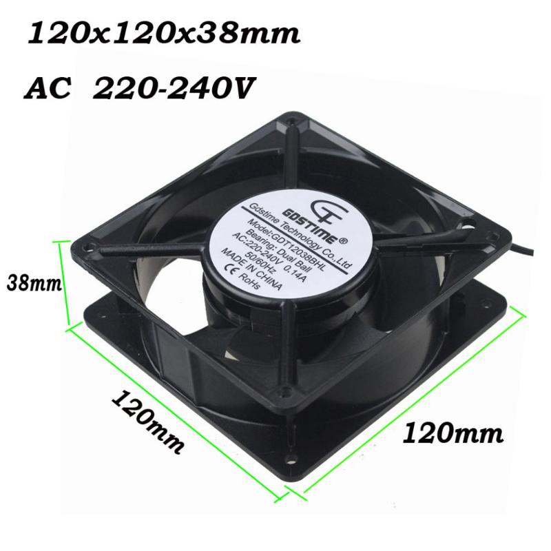 Gdstime 1 pcs Two Ball Bearing 110V 120V 220V 240V AC Fan 120mm Metal Case 2 Wires For PC CaseCooling Fan 120x38mm 12cm
Gdstime 1 pcs Two Ball Bearing 110V 120V 220V 240V AC Fan 120mm Metal Case 2 Wires For PC CaseCooling Fan 120x38mm 12cm