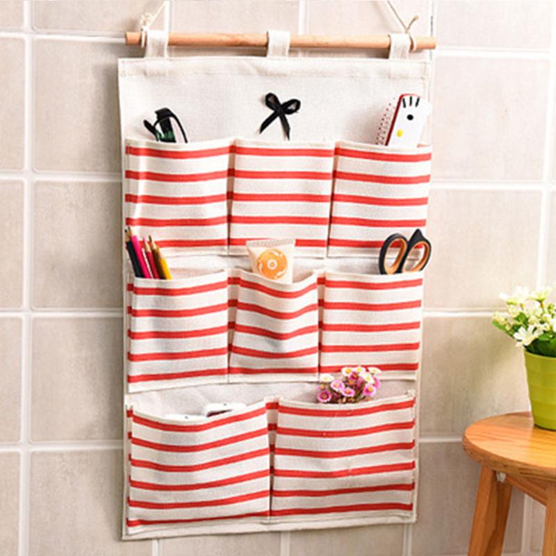 Striped Pockets Wall Hanging Storage Bags Cotton Linen Door Laundry Storage Organizer Pocket Pouch Cosmetics Toys Bag
Striped Pockets Wall Hanging Storage Bags Cotton Linen Door Laundry Storage Organizer Pocket Pouch Cosmetics Toys Bag