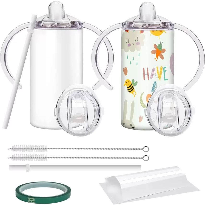 12oz Sublimation Blank Insulated Sippy Cups Stainless Steel Kids Tumbler with Handles Double Wall Vacuum Mug for Kids Children
12oz Sublimation Blank Insulated Sippy Cups Stainless Steel Kids Tumbler with Handles Double Wall Vacuum Mug for Kids Children