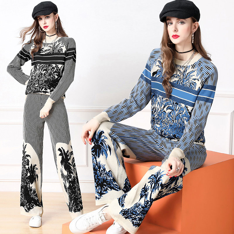 Autumn Winter 2022 Women Two Piece Sets Pullover Sweater Fashion Wide-leg Pants Suit Tracksuits, Black
Autumn Winter 2022 Women Two Piece Sets Pullover Sweater Fashion Wide-leg Pants Suit Tracksuits, Black