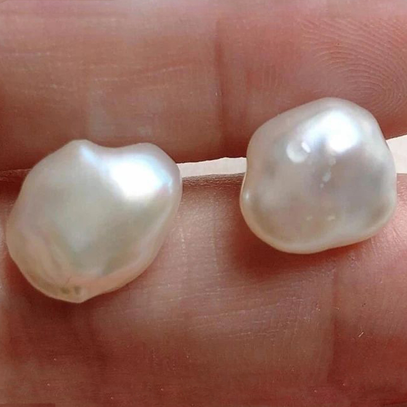 2021 Trend Freshwater Raw Pearl Stud Earrings Anti-allergic 925 Silver 18K Gold Plated Baroque Jewelry for Women Drop 220211