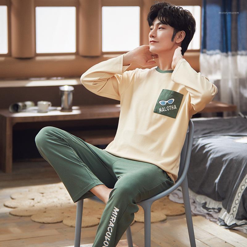 Winter And Autumn Mens Pyjamas Cotton Pajamas Long-sleeve Casual Men Pajama Set Plus Size Sleepwear Simple Beige leisure Pijamas1, A014
Winter And Autumn Mens Pyjamas Cotton Pajamas Long-sleeve Casual Men Pajama Set Plus Size Sleepwear Simple Beige leisure Pijamas1, A014