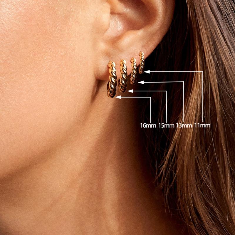 Hoop & Huggie Minimalist Small Round Circle Earrings For Women Trendy Tiny Twisted Statement Gold Color Jewelry
Hoop & Huggie Minimalist Small Round Circle Earrings For Women Trendy Tiny Twisted Statement Gold Color Jewelry