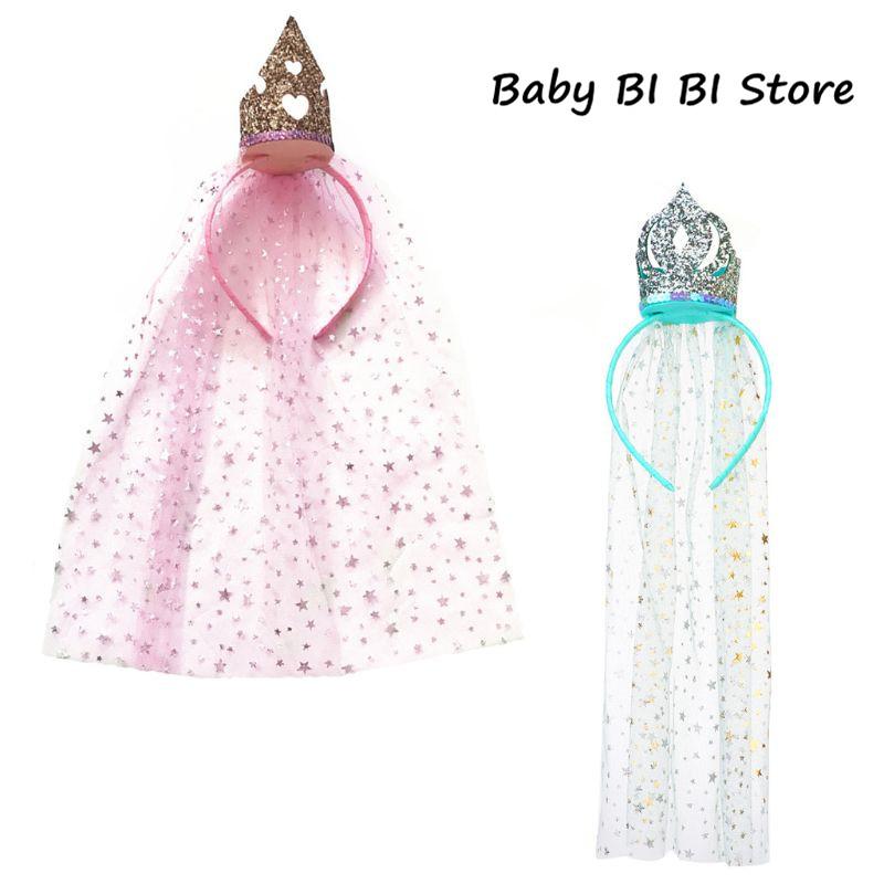 Toddler Girls Shimmer Sequin Crown Tiara Headband Wedding Mesh Veil Star Princess Birthday Hair Hoop Stage Performance Headdress
Toddler Girls Shimmer Sequin Crown Tiara Headband Wedding Mesh Veil Star Princess Birthday Hair Hoop Stage Performance Headdress