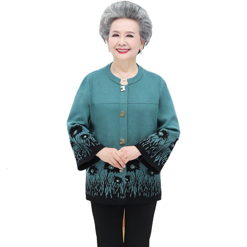 2021 New Middle-aged and Elderly Women Cardigan Jacket Autumn Loose Large Size Ma Sweater Coat Mother Knitted Cardigans Y417 8uve, Green
2021 New Middle-aged and Elderly Women Cardigan Jacket Autumn Loose Large Size Ma Sweater Coat Mother Knitted Cardigans Y417 8uve, Green