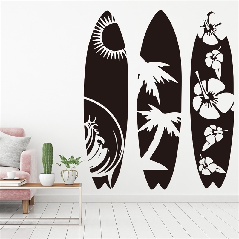 Large Set of 3 Surfboard Wall Sticker Bedroom Living Room Summer Beach Surf Board sport Wall Decal Kids Room Children Room Vinyl T200601
Large Set of 3 Surfboard Wall Sticker Bedroom Living Room Summer Beach Surf Board sport Wall Decal Kids Room Children Room Vinyl T200601