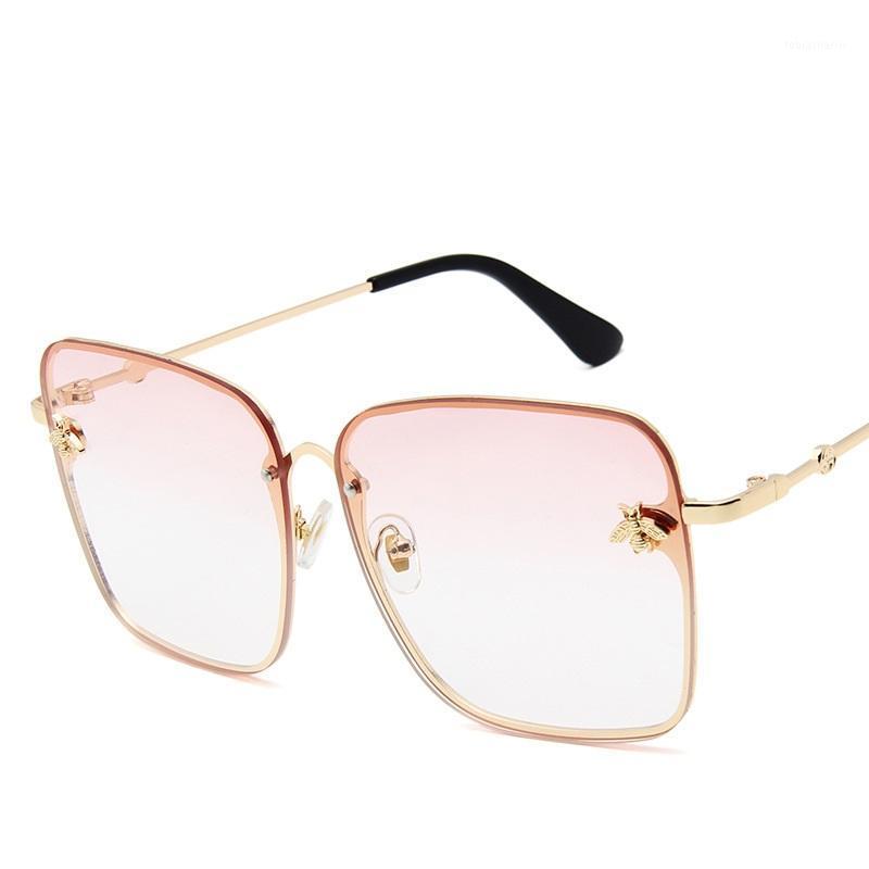 Retro Square Sunglasses Women Brand Designer Metal Frame Oversized Rimless Bee Sun Glasses Fashion Men Gradient Shades Oculos1, White;black
Retro Square Sunglasses Women Brand Designer Metal Frame Oversized Rimless Bee Sun Glasses Fashion Men Gradient Shades Oculos1, White;black