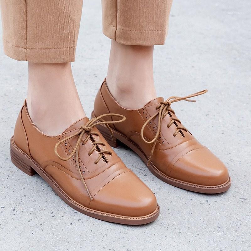 2020 Autumn New Square Heel round Head Brock Deep Mouth Casual Leather Lace-up Semi-High Heeled Women's Shoes1, Beige
2020 Autumn New Square Heel round Head Brock Deep Mouth Casual Leather Lace-up Semi-High Heeled Women's Shoes1, Beige